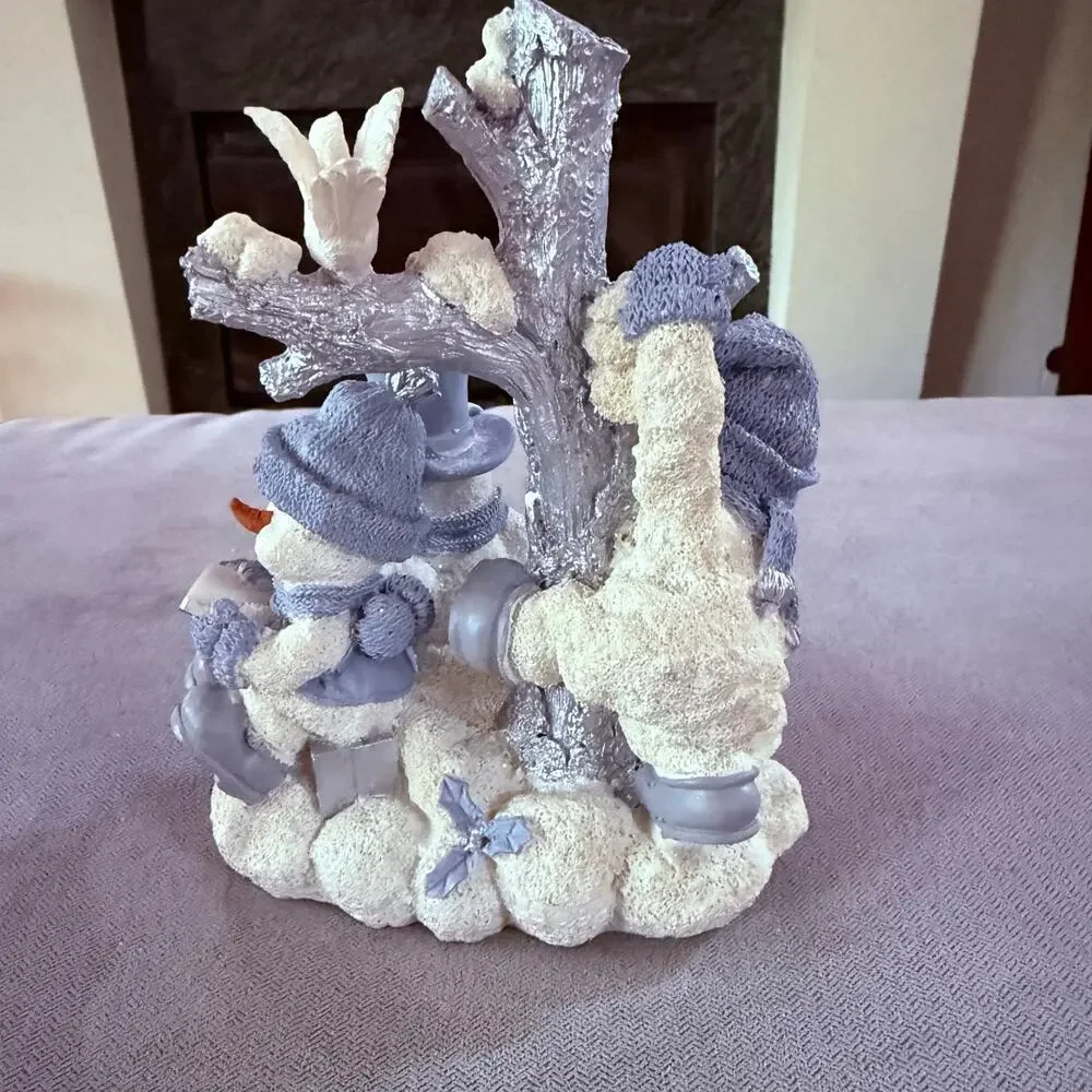 Vintage Encore Snow Buddies Snowman Family Tree Christmas Figurine